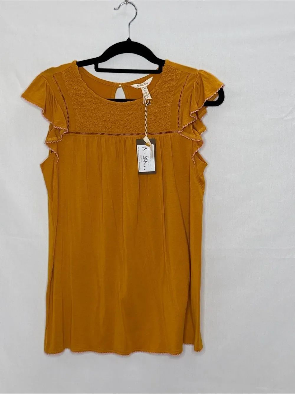 Matilda Jane Mustard Yellow Flutter Sleeve Blouse